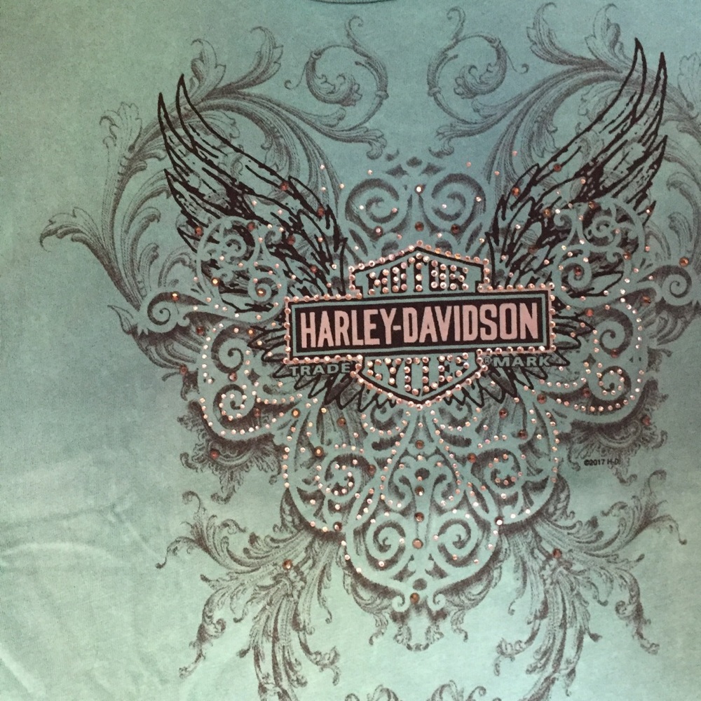 Harley Davidson Phoenix tee with rhinestone studs